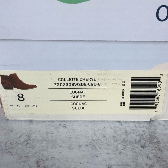 Earth Origins Ankle Boot Suede Leather Colette Cheryl Cognac Brown Size 8 - Picture 5 of 15